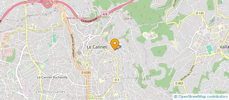 localisation de l'entreprise MADAME CARINE GUIGUE à LE CANNET