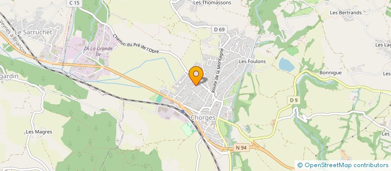 localisation de l'entreprise MADAME CARINE JEANJEAN  CHORGES