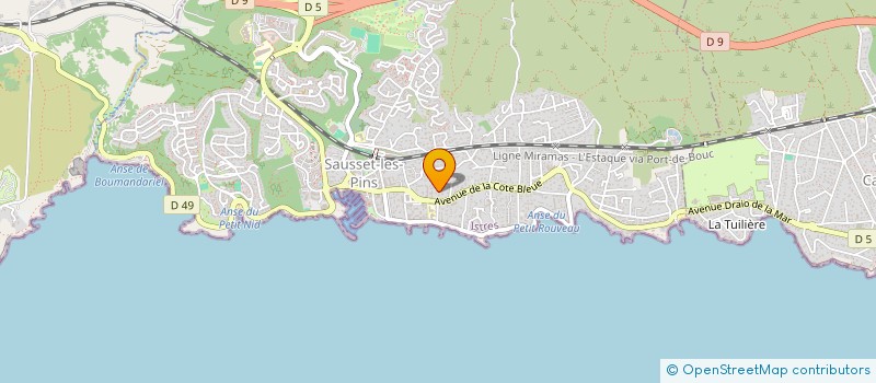 localisation de l'entreprise MADAME CARINE LARI  SAUSSET-LES-PINS