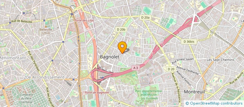localisation de l'entreprise MADAME CARINE LE MALET à BAGNOLET
