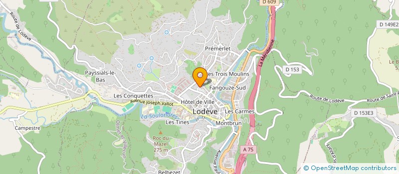 localisation de l'entreprise MADAME CARINE MARTY  LODEVE