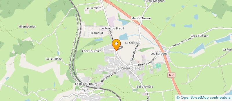 localisation de l'entreprise MADAME CARINE MUZEAUD  LA PACAUDIERE