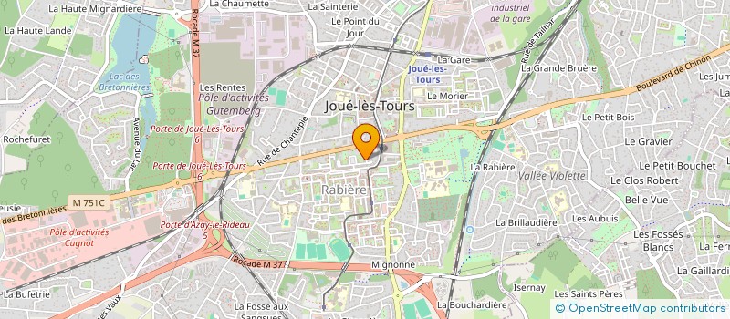 localisation de l'entreprise MADAME CARINE PARDONGE  JOUE-LES-TOURS