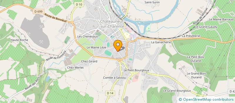 localisation de l'entreprise MADAME CARINE PATRIS à CHATEAUNEUF-SUR-CHARENTE