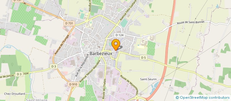 localisation de l'entreprise MADAME CARINE PICHARD à BARBEZIEUX-SAINT-HILAIRE