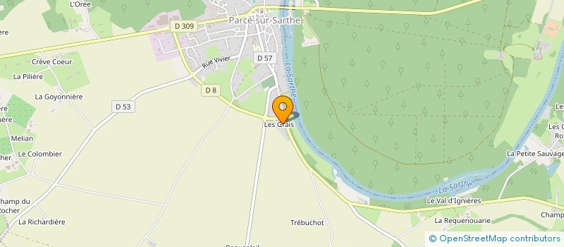 localisation de l'entreprise MADAME CARINE PIVERT  PARCE-SUR-SARTHE