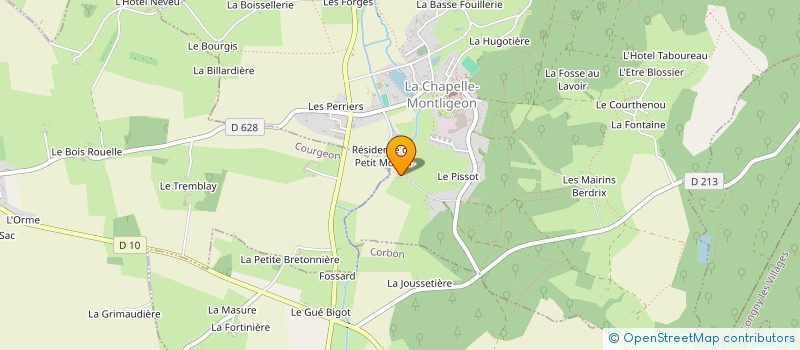 localisation de l'entreprise MADAME CARINE POYDENOT à LA CHAPELLE-MONTLIGEON