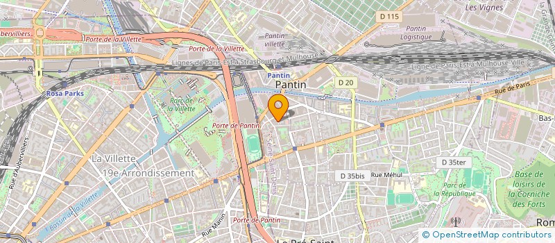 localisation de l'entreprise MADAME CARINE RAVAUD à PANTIN