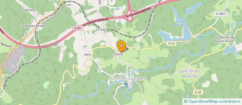 localisation de l'entreprise MADAME CARINE TEREYGEOL  GIMEL-LES-CASCADES