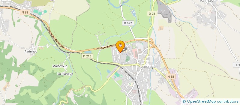 localisation de l'entreprise MADAME CARINE TOURRETTE  LAISSAC-SEVERAC L'EGLISE