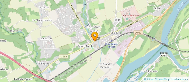 localisation de l'entreprise MADAME CARINE VAUBRUN  CINQ-MARS-LA-PILE