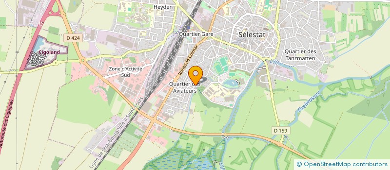 localisation de l'entreprise MADAME CARINE WEINBISSINGER  SELESTAT