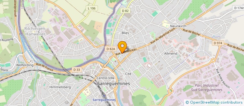 localisation de l'entreprise MADAME CARINE WLOTZKO à SARREGUEMINES