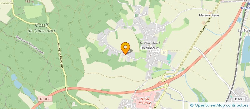 localisation de l'entreprise MADAME CARINE ZIELINSKI  RIBECOURT-DRESLINCOURT