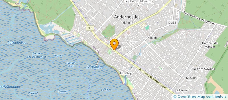 localisation de l'entreprise MADAME CARLA BELLANGER  ANDERNOS-LES-BAINS