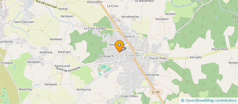 localisation de l'entreprise MADAME CARLA DELAGE  ERDEVEN