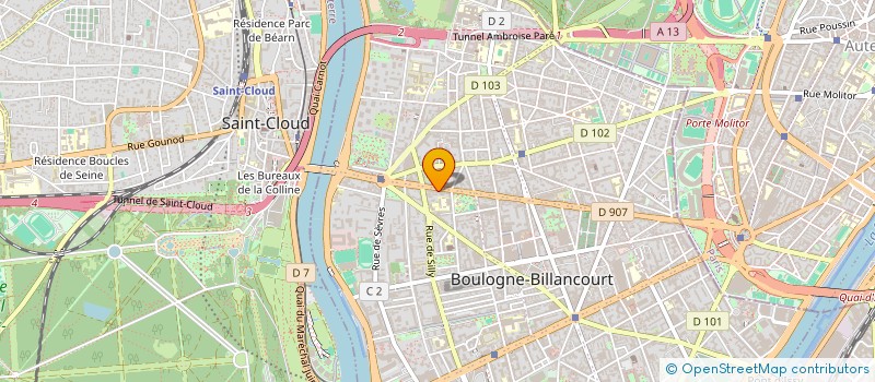 localisation de l'entreprise MADAME CARLA FOTCHINE à BOULOGNE-BILLANCOURT