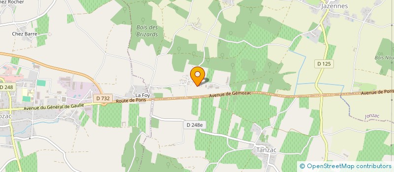 localisation de l'entreprise MADAME CARLA LACLAUTRE  JAZENNES