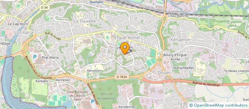 localisation de l'entreprise MADAME CARLA LE COUSTUMER  QUIMPER