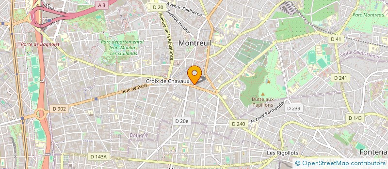 localisation de l'entreprise MADAME CARLA ROQUILLET  MONTREUIL