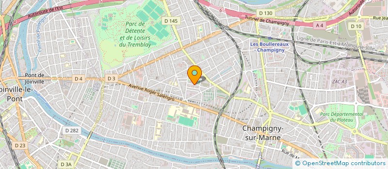 localisation de l'entreprise MADAME CARLENE PARREIRA à CHAMPIGNY-SUR-MARNE