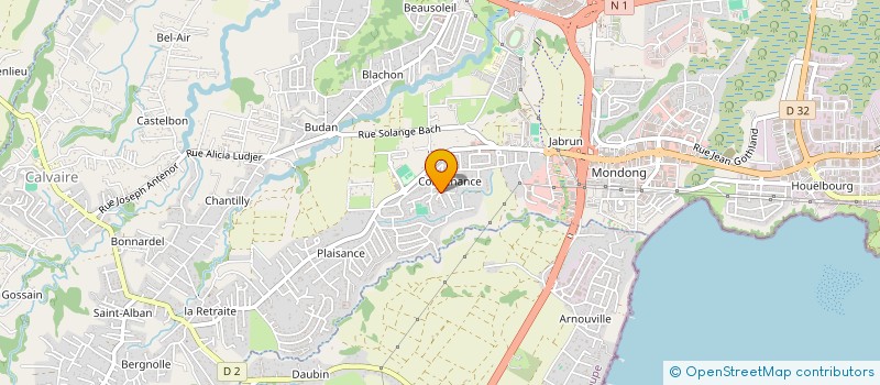 localisation de l'entreprise MADAME CARLINE MICHEL  BAIE-MAHAULT