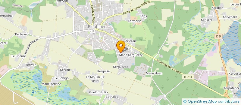 localisation de l'entreprise MADAME CARLINE PREVOST  PLOUHINEC