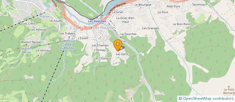 localisation de l'entreprise MADAME CARMEN KROSNAR  LES HOUCHES