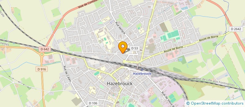 localisation de l'entreprise MADAME CAROLANE DELPLACE  HAZEBROUCK