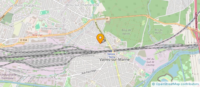 localisation de l'entreprise MADAME CAROLANE LEVEUF  VAIRES-SUR-MARNE