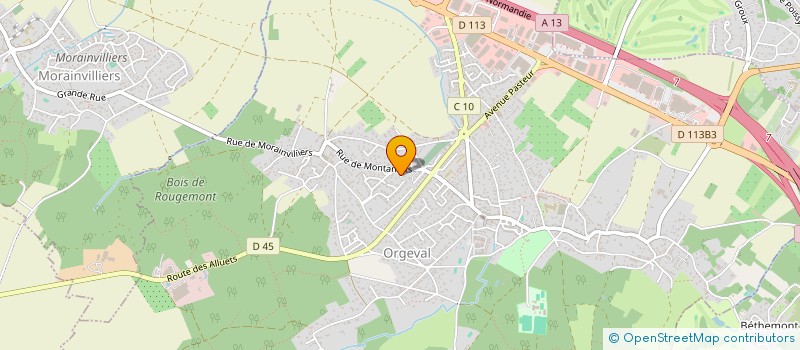 localisation de l'entreprise MADAME CAROLE AUBERT DE VINCELLES  ORGEVAL