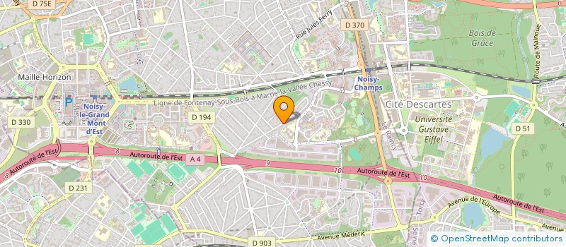 localisation de l'entreprise MADAME CAROLE BAZZANE  NOISY-LE-GRAND