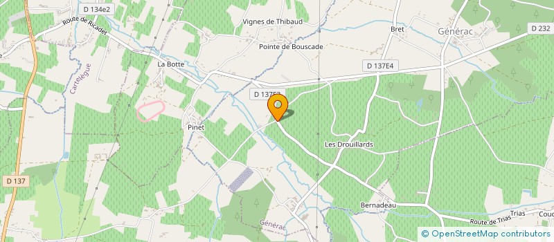 localisation de l'entreprise MADAME CAROLE BEAUVIEUX  SAINT GIRONS D'AIGUEVIVES