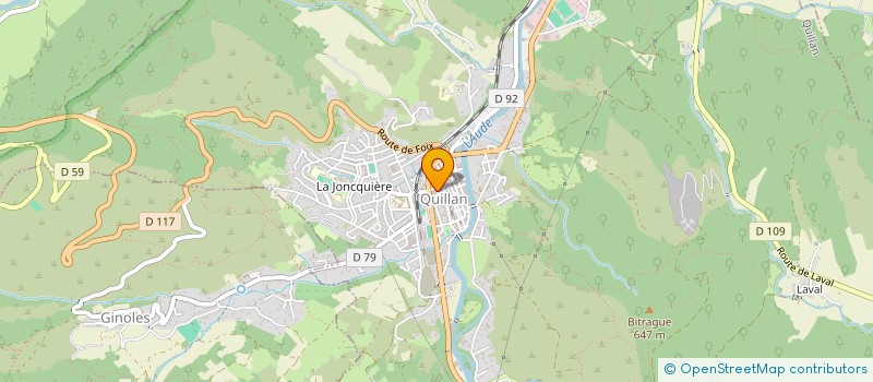 localisation de l'entreprise MADAME CAROLE BERGERON à QUILLAN