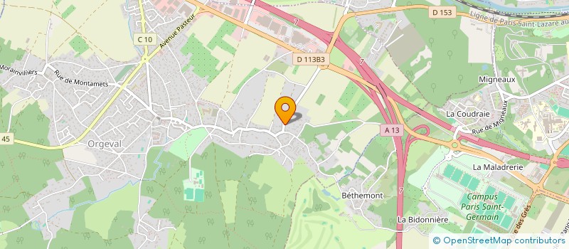 localisation de l'entreprise MADAME CAROLE BERNON  ORGEVAL