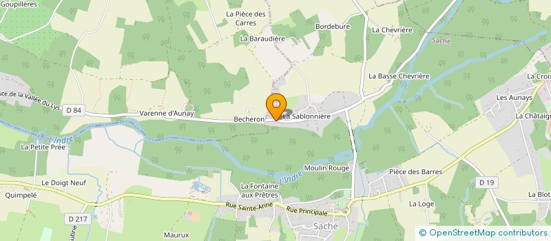 localisation de l'entreprise MADAME CAROLE BOISSIERE à SACHE