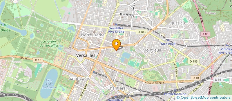 localisation de l'entreprise MADAME CAROLE BOUVART à VERSAILLES