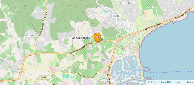 localisation de l'entreprise MADAME CAROLE BRUNO  GRIMAUD