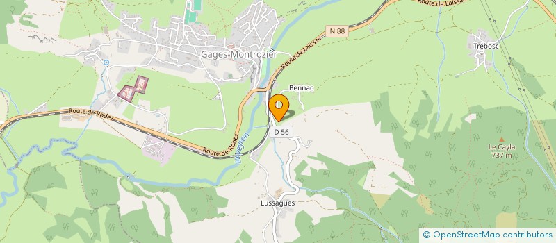 localisation de l'entreprise MADAME CAROLE CASSAGNES  MONTROZIER