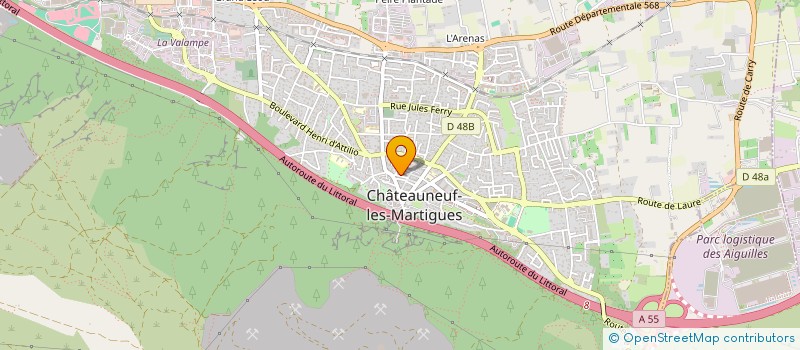 localisation de l'entreprise MADAME CAROLE CASTELLI  CHATEAUNEUF-LES-MARTIGUES