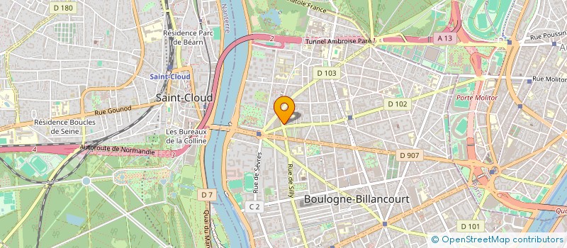 localisation de l'entreprise MADAME CAROLE COLIN  BOULOGNE-BILLANCOURT