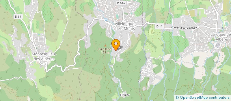 localisation de l'entreprise MADAME CAROLE COUDRAY  VILLELONGUE-DELS-MONTS