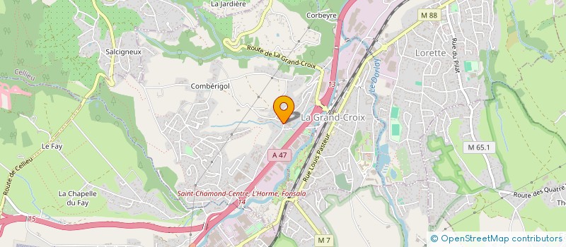 localisation de l'entreprise MADAME CAROLE CROUZET  LA GRAND-CROIX