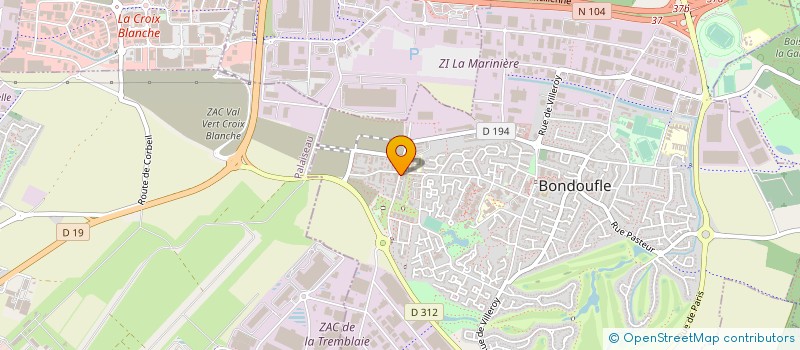 localisation de l'entreprise MADAME CAROLE DALILA HADJOU  BONDOUFLE