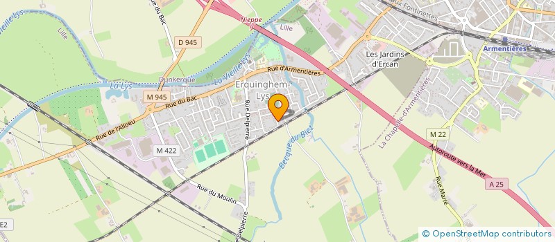 localisation de l'entreprise MADAME CAROLE DECLERCQ  ERQUINGHEM-LYS