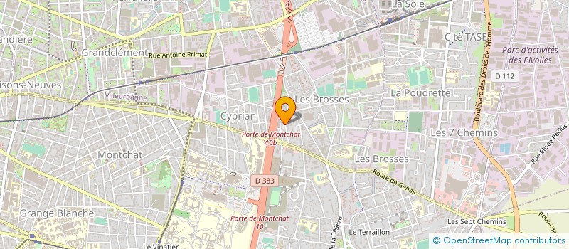 localisation de l'entreprise MADAME CAROLE DEGARAT  VILLEURBANNE