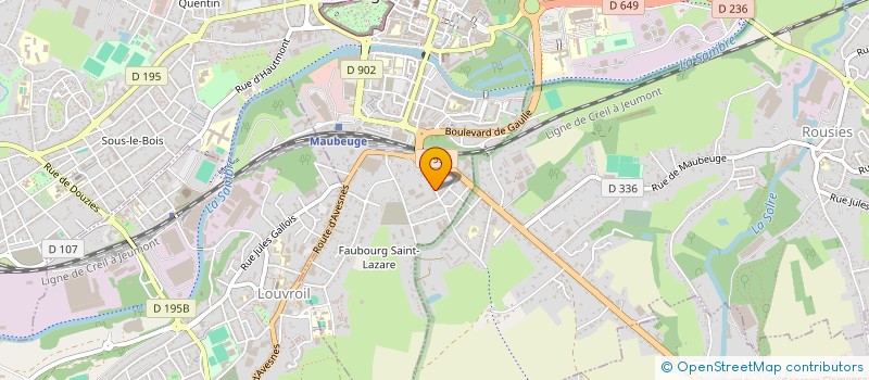 localisation de l'entreprise MADAME CAROLE EVRARD  MAUBEUGE