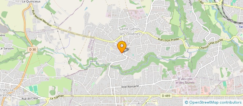 localisation de l'entreprise MADAME CAROLE FAIBIS  SAINT-GENIS-LES-OLLIERES