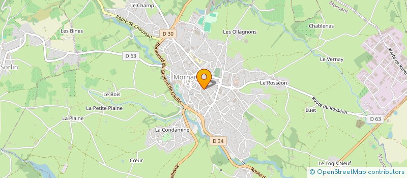 localisation de l'entreprise MADAME CAROLE FALZON  MORNANT