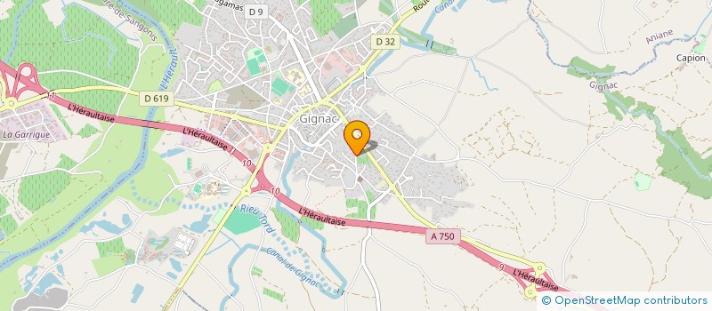 localisation de l'entreprise MADAME CAROLE GALTIER  GIGNAC